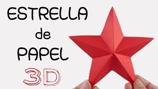 ⭐ESTRELLA de PAPEL⭐ 3D PAPER STAR  DIY [upl. by Reggie]