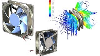 SolidWorks FL Tutorial 282  PC Fan with flow simulation analysis [upl. by Notsla]