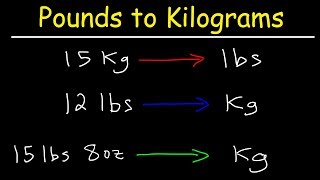 How To Convert From Pounds To Kilograms and Kilograms to Pounds [upl. by Compton]