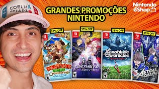 PROMO TÁ ACABANDO GRANDES PROMOÇÕES EM JOGOS DA NINTENDO NA eSHOP Exclusivos 3rd Party Indie [upl. by Bethezel]