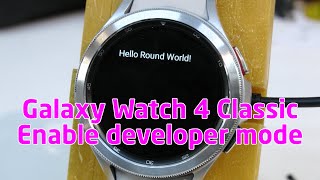 Galaxy Watch 4  enable developer mode ADB debugging [upl. by Amora]