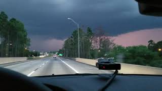 Driving headon into a Severe Thunderstorm near Orlando FL Sanford April 6 2019 [upl. by Aland]