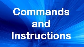 Commands and Instructions  Learn English [upl. by Robaina515]