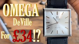 An OMEGA For £34 Omega De Ville Square Review [upl. by Gerk186]