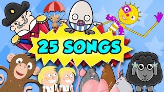 Songs For Toddlers  25 Toddler Songs and Nursery Rhymes [upl. by Gine]