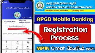 APGB Mobile Banking RegistrationActivation Process  APGB Mobile Banking MPIN [upl. by Yemar591]