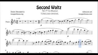 Second Waltz by Shostakovich Sheet Music for Flute [upl. by Hermia]