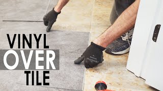 How to Install Vinyl or Laminate Flooring Over Existing Ceramic Tile [upl. by Nannahs521]