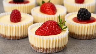 Easy Mini Cheesecakes Recipe [upl. by Saraann]