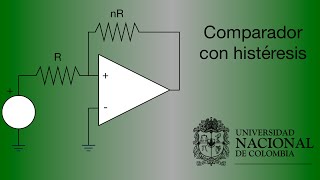 Comparador con histéresis utilizando amplificadores operacionales [upl. by Agnimod]