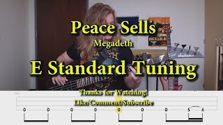 Peace Sells  Megadeth Bass Cover with Tabs [upl. by Derrej]