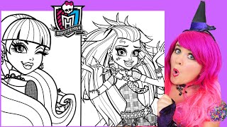 How To Color Monster High Draculaura amp Frankie Stein  Markers [upl. by Aikemal]