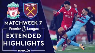 Liverpool v West Ham  PREMIER LEAGUE HIGHLIGHTS  10312020  NBC Sports [upl. by Sheela]