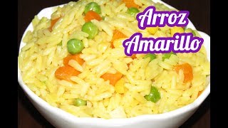 RECETA ARROZ AMARILLO CON VEGETALES [upl. by Jeramie]