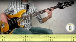 Michael Jackson  Billie Jean bass cover with tabs [upl. by Nerak]