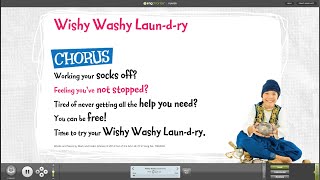 Wishy Washy Laundry Aladdin Trouble  Words on Screen™ Sample [upl. by Anilek]