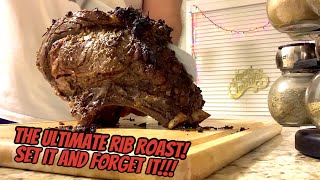 Standing Rib Roast SET IT And FORGET IT Easy Oven Recipe [upl. by Jorie134]