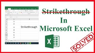 How to add or remove strikethrough in Excel [upl. by Wil]