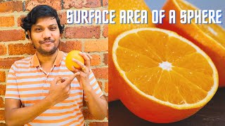 Surface Area of a Sphere explained in easy way  no need to memorise [upl. by Cortney]