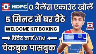 HDFC Bank Zero Balance Account hdfc welcome kit unboxing [upl. by Azmah697]