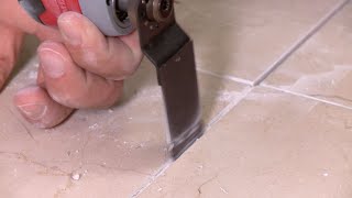 Regrouting A Bathroom Floor [upl. by Aliehc]