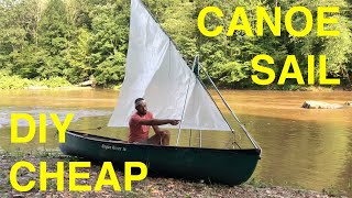 DIY Cheap Canoe Sail [upl. by Serrano]