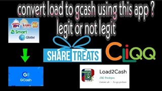 How to convert regular load to gcash  using Share treats  Cliqq [upl. by Africa]