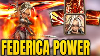 The Power Of Federica Fire Gladiatrix  Summoners War [upl. by Selmore559]