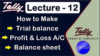 Tally Project work  How to Make Trail Balance Sheet  Lecture 12 [upl. by Murphy576]