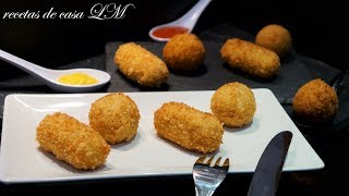 CROQUETAS DE JAMÓN CON BECHAMEL RÁPIDA CROQUETAS SIEMPRE PERFECTAS [upl. by Ledoux]