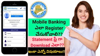 How To Register TGB Mobile Banking  MPin  TPin  Download Statement  Mini Statement  SriStories [upl. by Mathias657]