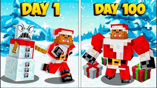 I Survived 100 Days In Minecraft Christmas [upl. by Sioux]