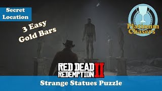 Strange Statues Puzzle 3 Easy Gold Bars  Red Dead Redemption 2 [upl. by Chemosh]