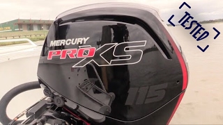 Tested  Mercury ProXS 115HP 4 stroke 21L [upl. by Courtnay]