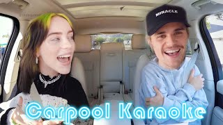 Billie Eilish amp Justin Bieber  Carpool Karaoke [upl. by Ynolem]