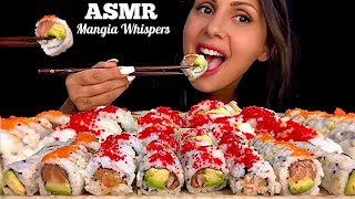 ASMR  EATING SUSHI MUKBANG WHIPSER  MANGIA WHISPERS 먹방 [upl. by Beckett]