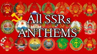 All Anthems of the Soviet Union Republics [upl. by Annawik782]