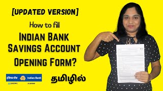 UPDATE How to fill Indian Bank Savings Account Opening Form in Tamil 4 Pages form fill up [upl. by Tankoos]