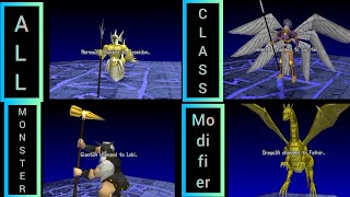 PSX All Monster Class Modifier Animation Brigandine Legend of Forsena [upl. by Michon]