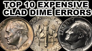 Top 10 Expensive Roosevelt Dime Errors YOU Should Look For In Pocket Change [upl. by Anavi]