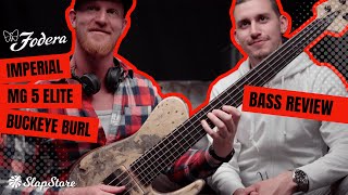 Bass Review Fodera Imperial 5 MG Buckeye Burl ft DavidVause amp Houmannbass [upl. by Corrianne]