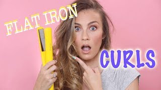 How To Curl Long Hair With A Flat Iron  Easy Curls [upl. by Calen]