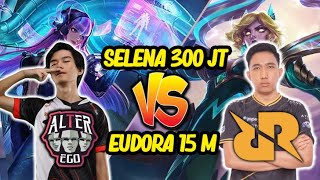 Pertarungan Selena 300 JT vs Eudora 15M Bos FT Antimage Vin Ko Lius  MPL Season 6 Week 8 [upl. by Darce]