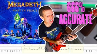 MEGADETH  Rust in Peace  🅱️ASS TABS and ENTIRE album play through ☢️ [upl. by Nnyletak]