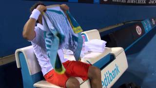 Marcos Baghdatis Destroys FOUR Racquets  Australian Open 2012 [upl. by Gibb]