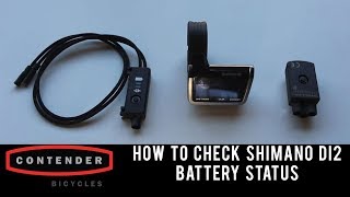 How to Check Shimano Di2 Battery Status [upl. by Meenen]