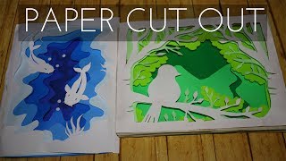 Paper cut out  Cuadros en 3d  DIY [upl. by Herrod]