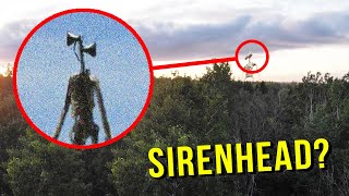 DRONE CATCHES SIREN HEAD AT HAUNTED SCREAMING FOREST HES ACTUALLY REAL [upl. by Llekim]