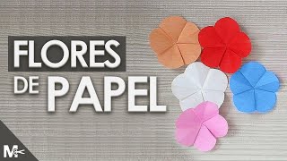 ► Como hacer FLORES PEQUEÑAS DE PAPEL en 5 MINUTOS 🌺 [upl. by Nealah]