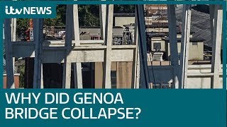 Why did Morandi Bridge in Genoa collapse  ITV News [upl. by Nelyaw]